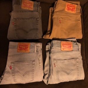 4 pairs Levi mens jeans